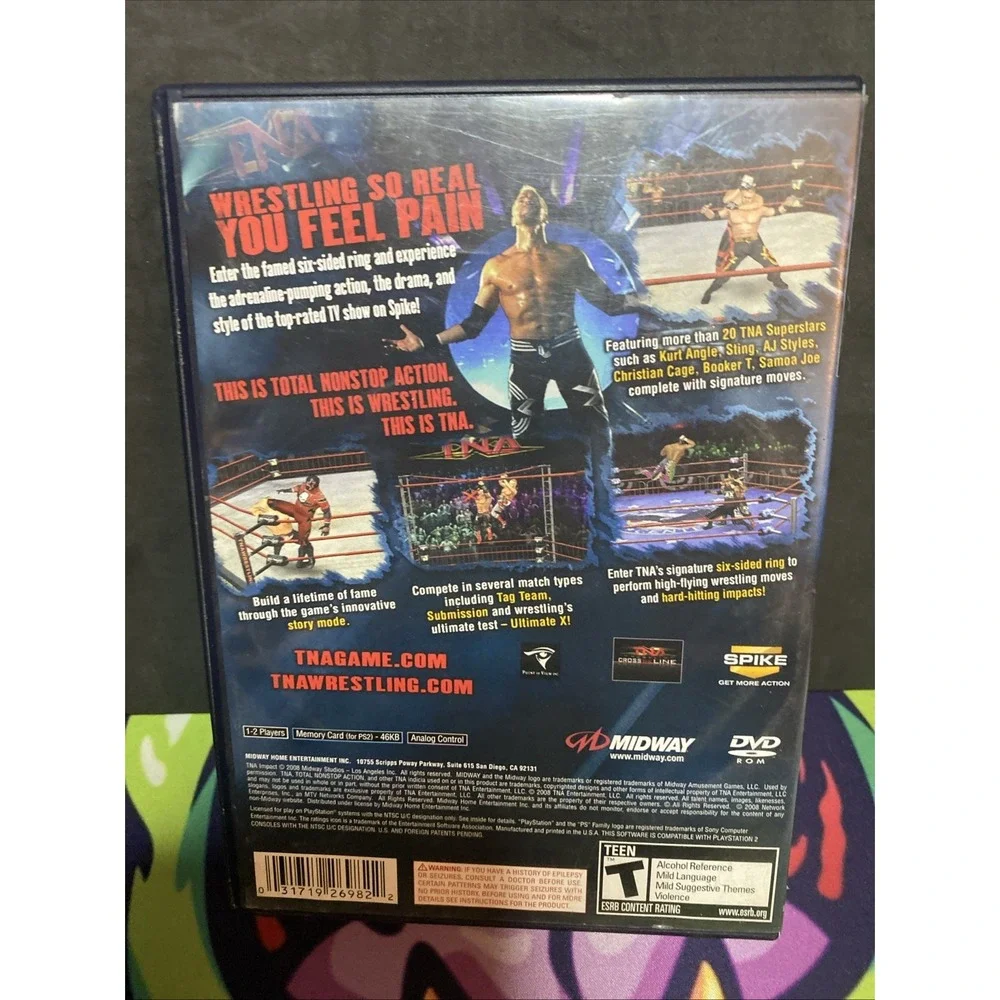 TNA Impact! Total Nonstop Action Wrestling Sony PlayStation 2 Game No Manual